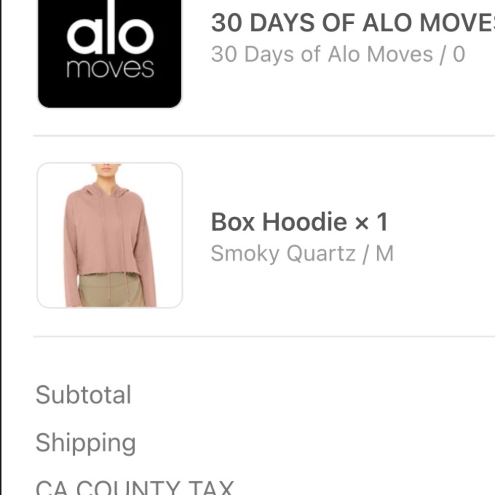 Alo Yoga Box Hoodie Smokey Quartz - Picture 8 of 8